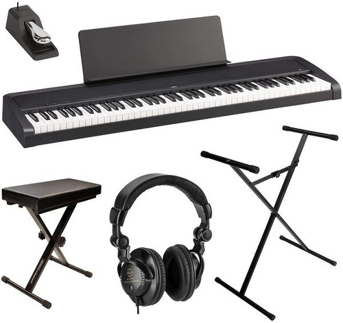 Korg B2 88-key Digital Piano, Black Bundle With Bench