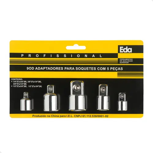 Jogo Kit Adaptador Pito/soquete Catraca 5pcs Soquete