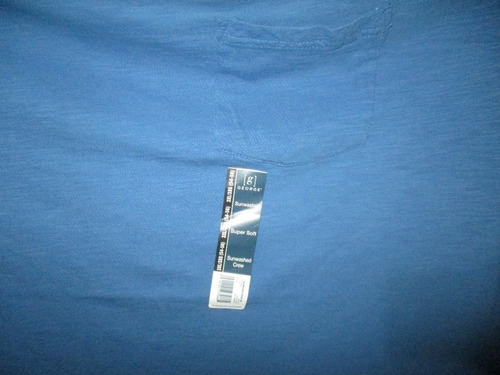 Camiseta Azul Acero Casual Cuello Redondo Talla 3xl George