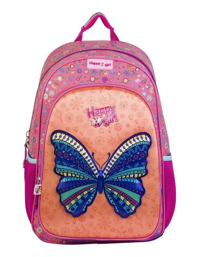 Mochila Happy Girl Mariposa Primaria Backpack Vs2310