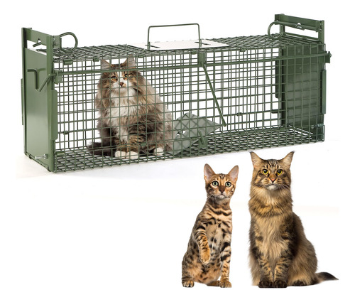 Trampa Grande 40 Pulgadas Marca Modelo 2 Puertas Para Animal Verde