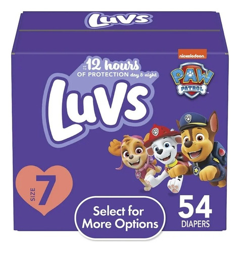 Luvs Pro Level Pañales Tamaño 7, 54 Unidades