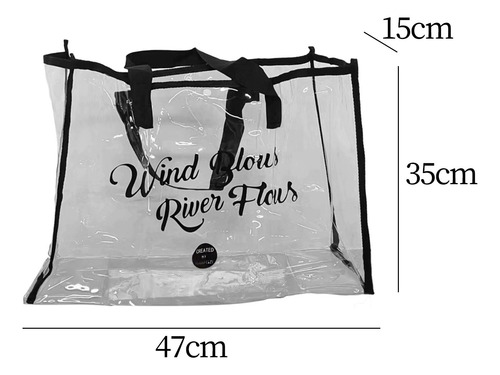 Bolso De Mano Transparente, Bolso De Compras Con Asas, Bolso