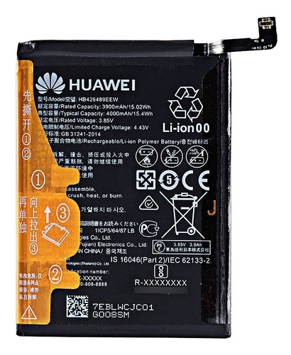 Batería Para Huawei Y8p Hb426489eew Honor V20 Original