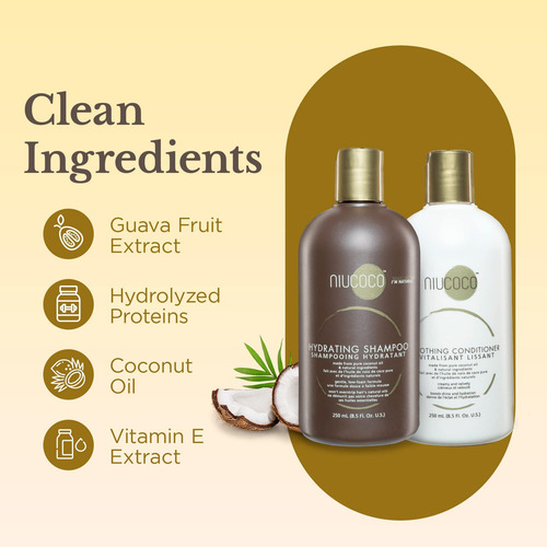 Niucoco | Shampoo E Condicionador Totalmente Natural Com Óle