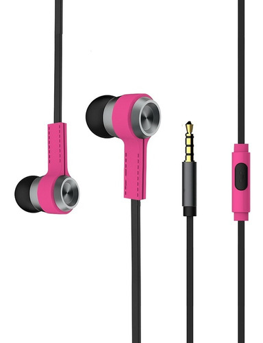 Audífono Manos Libres Billboard 3.5 Con Microfono Alambrico Color Rosa