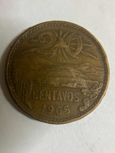 Moneda De Mexico De 20 Centavos De 1965 Envio Gratis