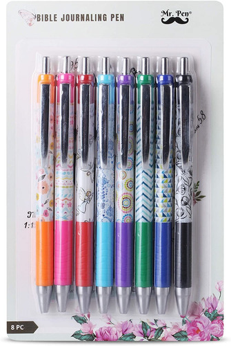 Boligrafo Lapicera Mr. Pen Biblicos Sin Sangrado 8-pack