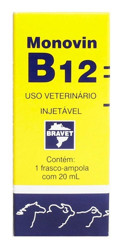 Monovin - Polivin B12 Inj. 20 Ml - Polivitamínico Uso Vet