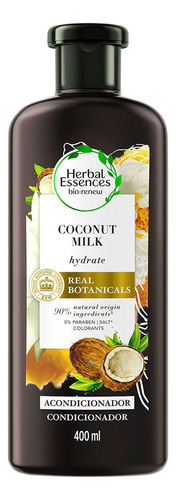 Acondicionador Herbal Essences Bío:renew Coconut Milk en botella de 400mL por 1 unidad