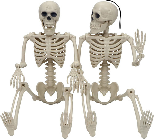 2 Piezas 24 Esqueletos De Halloween Esqueletos Colgante...