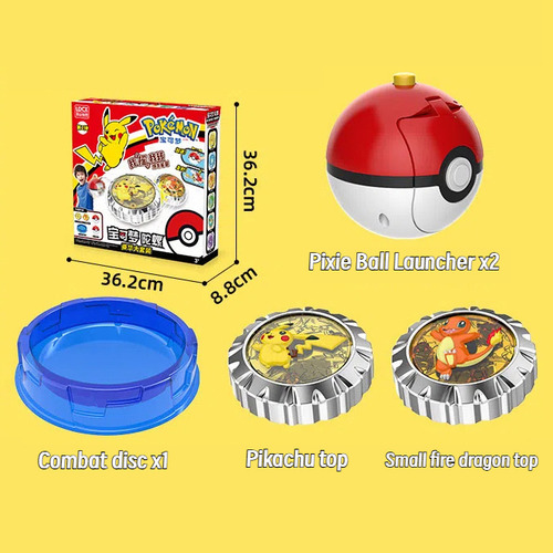 Pokemon Pikachu Y Dragón De Fuego Giroscopio Gift Set-2