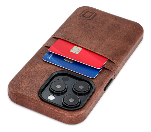 Funda Dockem Para iPhone 14 Pro Shockpr Leather Wallet Brown