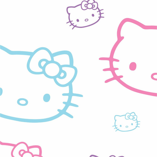 Imagem 1 de 2 de Faixa Decorativa Adesiva Hello Kitty 1,19 X 16cm