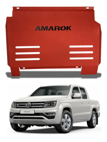 Imagem 1 de 6 de Protetor De Motor Volkswagen Amarok Vermelho 2019