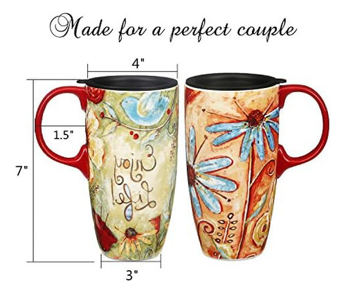 Cedar Home Travel Coffee Taza De Cerámica Taza De Té Con De