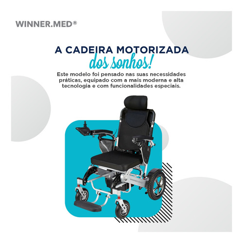 Cadeira De Rodas Motorizada Reclinável Dobrável Winner.med