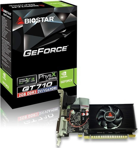 Tarjeta De Video Biostar  Gt710 2gb Ddr3 Vga Hdmi Dvi Pcm