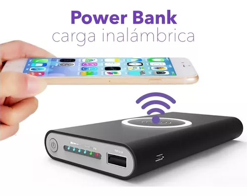 Cargador Portatil Power Bank Inalambrico Qi 10000 Mah Doble