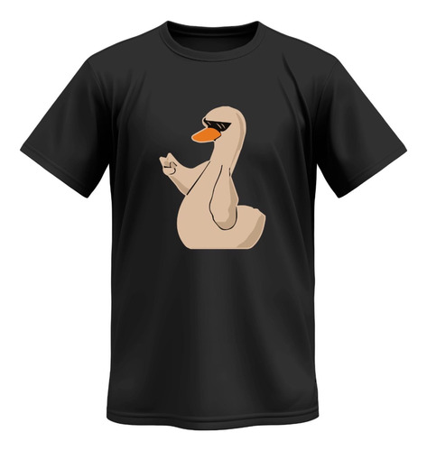 Camiseta Masculina O Pato De Óculos 100% Algodão Preta