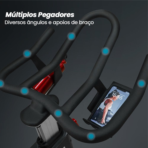 Bicicleta Ergométrica Spinning Profissional S500 11 Níveis Cor Preto