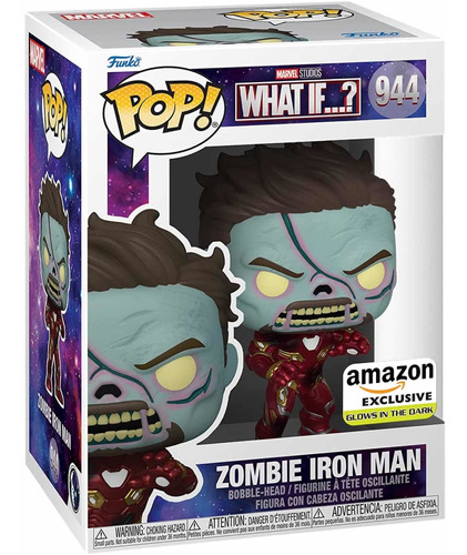 Funko Pop Iron Man Zombie What If ? Gitd- Amazon Exclusivo.