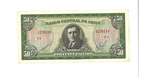 Billete Antiguo Chileno Estado Vf  ( Ver Foto )'