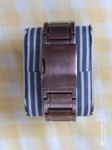 Relógio Fóssil 100% Original Fs4357 Metal Analógico Marrom