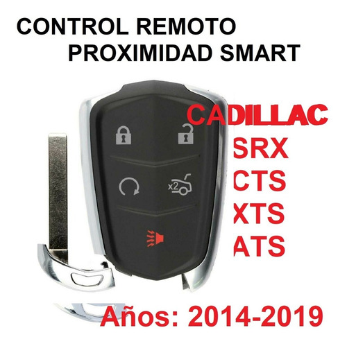 Control Remoto Cadillac Cts Xts Ats Srx 5 Botones 2014-2019 Smart 