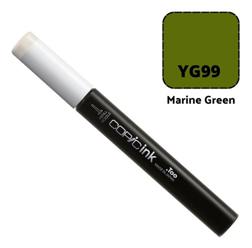Refil Copic Ink Para Sketch Ciao Classic Cor Marine Green Cor Yg99 Marine Green
