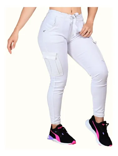 Pantalones Joggers De Mujer En Blanco