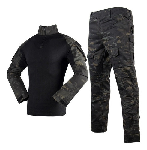 Conjunto Táctico Uniforme Manga Larga Camuflaje