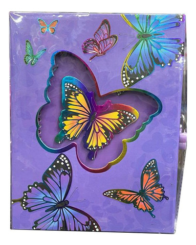 Diario Intimo Con Candado Mariposas Cod 1830 Lonny Toys