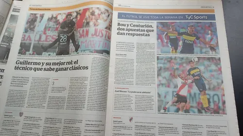 Clarín Boca 4 River 2 Tévez 1° Clonación Perro 2016 12/12 (Usado)