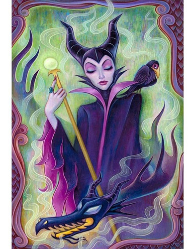 Kit De Pintura Con Diamantes 5d Disney Malefica 40x30 Cm