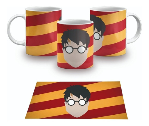 Harry Potter Kit (caneca, Almofadas E Chinelo) Branco