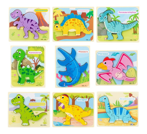 Puzzle Rompecabezas Madera Didáctico Para Niños / Pack 5