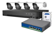 Comprar Kit Nvr 8ch + 4 Camaras Ip 3m Audio + Switch Poe  Disco 500g