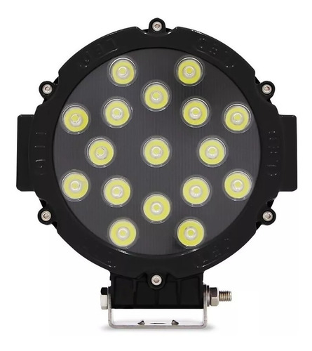 Faro Proyector 51 W Redondo 17 Led Agro Vehículo 4x4