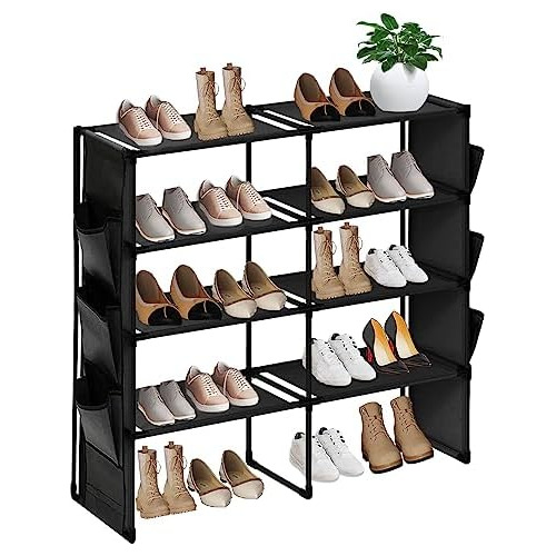 4 Tier Shoe Rack Storage Organizer, Shoe Rack For Close...