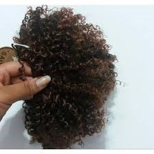 Aplique Afro Puff Preto Cor 2 Castanho Escuro