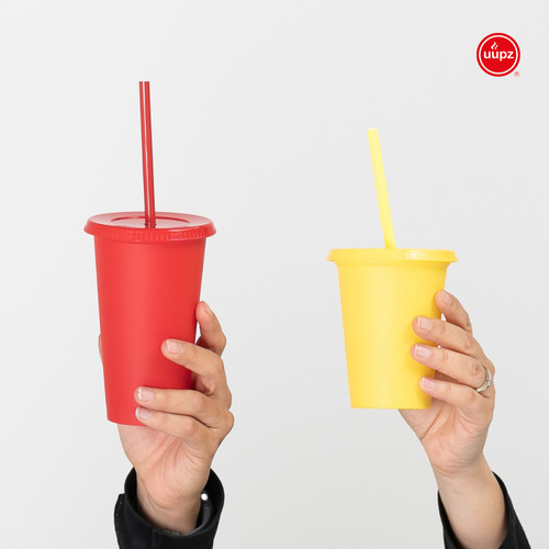 12 Vasos Reusables Tipo Star 12 Oz Con Tapa Plana Negro