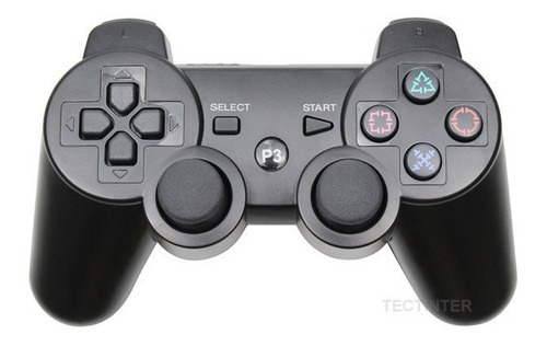 Para El Mando Inalámbrico Bluetooth Del Mando De Ps3 Color Negro