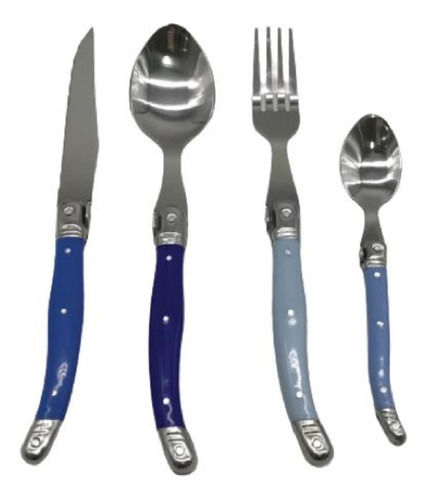 Set 24 Cubiertos Montepellier Azul - Kitchenware