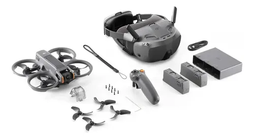 Drone Dji Avata 2 Fly Smart Combo 3 Baterias, Óculos N3 - Br Cinza-escuro