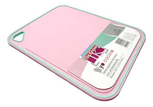 Tabla Picar Corte 34x26 Plástico Polipropileno No Toxico Rosa