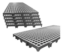 Comprar Kit 2 Palete Pallets Pisos Estrados Em Plastico Cinza