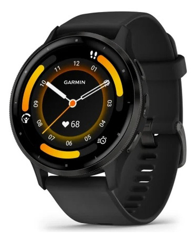 Smartwatch Venu 3 Reloj Garmin Amoled Musica Llamadas 45mm Caja Negro Bisel Negro Diseño de la malla Quick release