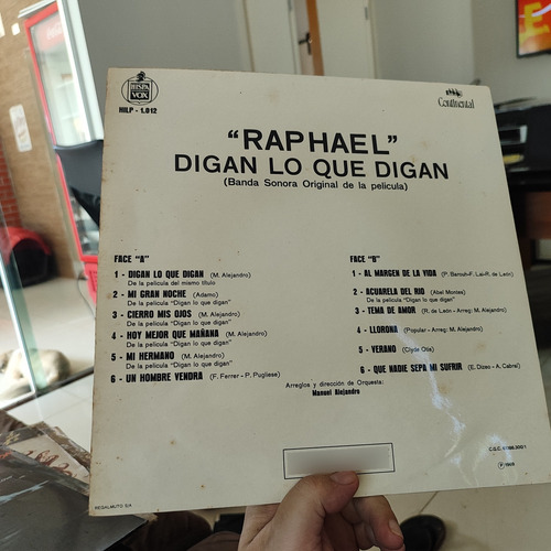02 Lps Raphael - Digan Lo Que Digan/quando Tu Não Estás Exc (Usado)