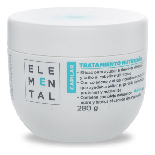 Tratamiento Capilar Elemental Nutricion X 280g